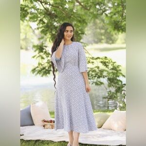 Dainty Jewells Blue Floral Midi Dress